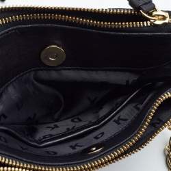 Pre Owned DKNY Black Quilted Leather Crossbody Bag