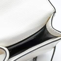 Pre Owned DKNY White Leather Elisa Phone Crossbody Bag