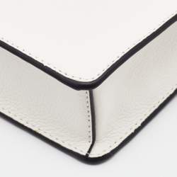 Pre Owned DKNY White Leather Elisa Phone Crossbody Bag