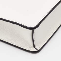 Pre Owned DKNY White Leather Elisa Phone Crossbody Bag