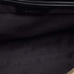 Pre Owned DKNY Olive Green Pinstripe Quilted Leather Gansevoort Top Handle Bag