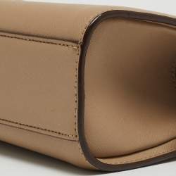 Pre Owned DKNY Beige Leather Crossbody Bag