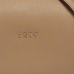 Pre Owned DKNY Beige Leather Crossbody Bag