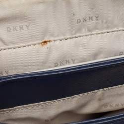 مملوكة مسبقًا DKNY Blue Leather Paige Satchel