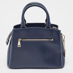 مملوكة مسبقًا DKNY Blue Leather Paige Satchel