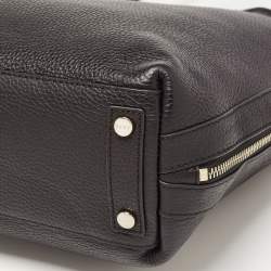 Pre Owned DKNY Black Leather Bryant Park Double Zip Shopper Tote