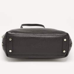 Pre Owned DKNY Black Leather Bryant Park Double Zip Shopper Tote