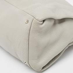 Pre Owned DKNY Grey Leather Charm Hobo