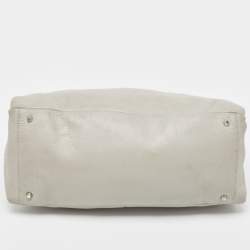 Pre Owned DKNY Grey Leather Charm Hobo