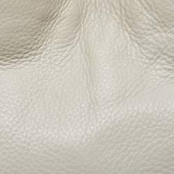 Pre Owned DKNY Grey Leather Charm Hobo