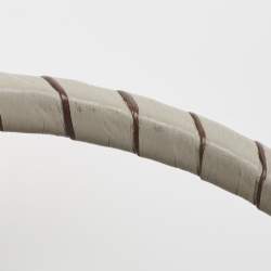 Pre Owned DKNY Grey Leather Charm Hobo