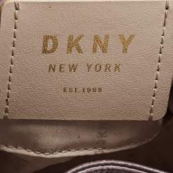 Pre Owned DKNY Dark Brown Leather Small York Winnie Bucket Bag