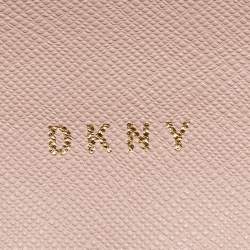 DKNY Pink Saffiano Leather Flap Compact Wallet