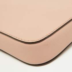 Pre Owned Dkny Pink Leather Zip Crossbody Bag