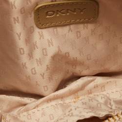 Pre Owned Dkny Pink Leather Zip Crossbody Bag