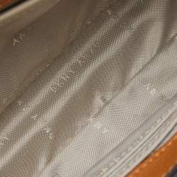 Pre Owned DKNY Tan Leather Greenwich Crossbody Bag