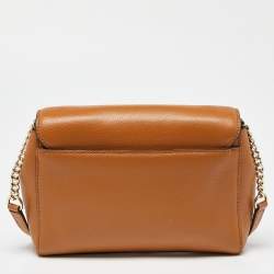 Pre Owned DKNY Tan Leather Greenwich Crossbody Bag