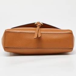 Pre Owned DKNY Tan Leather Greenwich Crossbody Bag