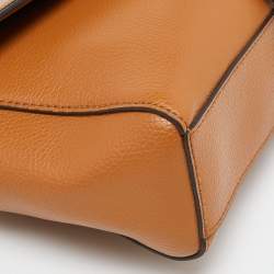 Pre Owned DKNY Tan Leather Greenwich Crossbody Bag