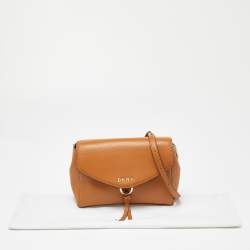 Pre Owned DKNY Tan Leather Greenwich Crossbody Bag