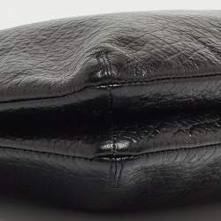 Pre Owned DKNY Black Leather Charm Chain Tote