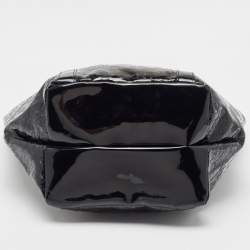 Pre Owned DKNY Black PVC Logo Embossed Shopper Tote