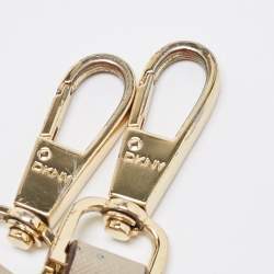 Pre Owned DKNY Beige Saffiano Leather Logo Flap Top Handle Bag