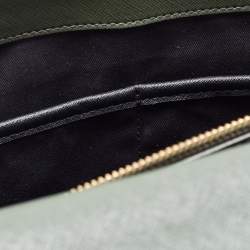 Pre Owned Dkny Green Saffiano Leather Chain Handle Tote