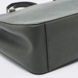 Pre Owned Dkny Green Saffiano Leather Chain Handle Tote