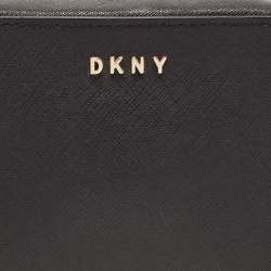 DKNY Black Saffiano Leather Cosmetic Pouch