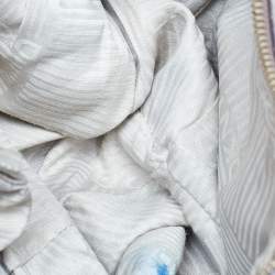 Pre Owned DKNY Beige/Grey Python Embossed Leather Studded Hobo