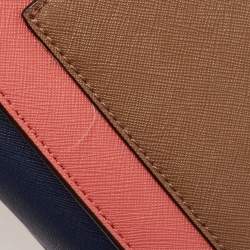 Pre Owned DKNY Tricolor Leather Ava Zip Crossbody Bag