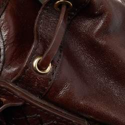 DKNY Brown Leather Studded Hobo