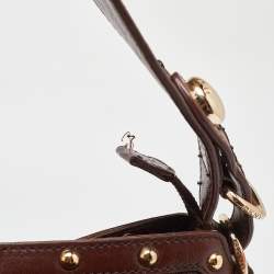 DKNY Brown Leather Studded Hobo