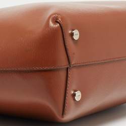 Pre Owned DKNY Brown Textured Leather Bryant Tote