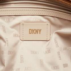 Pre Owned DKNY Brown Textured Leather Bryant Tote