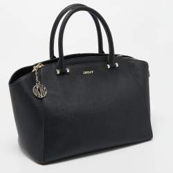 Pre Owned DKNY Black Leather Bryant Park Satchel