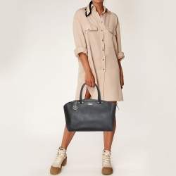 Pre Owned DKNY Black Leather Bryant Park Satchel