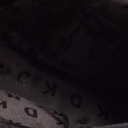 Pre Owned DKNY Black Leather Pushlock Flap Chain Crossbody Bag