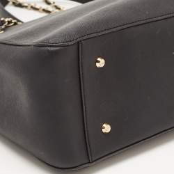 Pre Owned DKNY Black Saffiano Leather Bryant Park Chain Tote