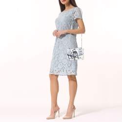 Pre Owned DKNY White/Black Graffiti Print Leather Flap Shoulder Bag