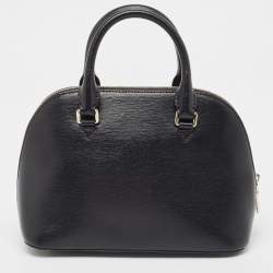 Pre Owned DKNY Black Leather Dome Satchel