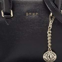 Pre Owned DKNY Black Leather Dome Satchel