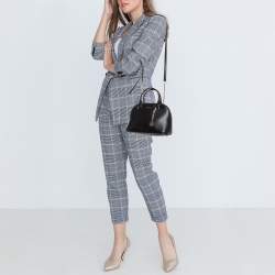 Pre Owned DKNY Black Leather Dome Satchel