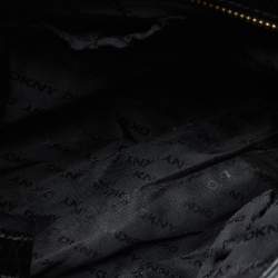 Pre Owned DKNY Black Monogram Canvas and Leather Crossbody Bag