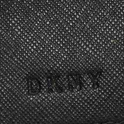 Pre Owned DKNY Beige Saffiano Leather Zip Around Compact Wallet