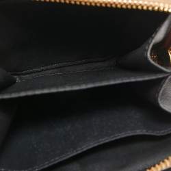 Pre Owned DKNY Beige Saffiano Leather Zip Around Compact Wallet