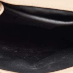 Pre Owned DKNY Beige Saffiano Leather Bryant Park Flap Crossbody Bag