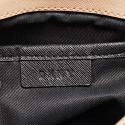 Pre Owned DKNY Beige Saffiano Leather Bryant Park Flap Crossbody Bag