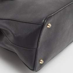 Pre Owned DKNY Black Saffiano Leather Robinson Double Zip Tote